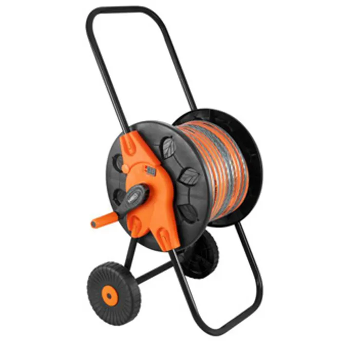 Termék főképe NEO TOOLS vozík pro zahradní hadici se sklopným držákem až 60m 1/2" nebo 20m 3/4", oranžo
