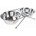 Rozsdamentes acél állvány + 2 tál 200ml/10cm