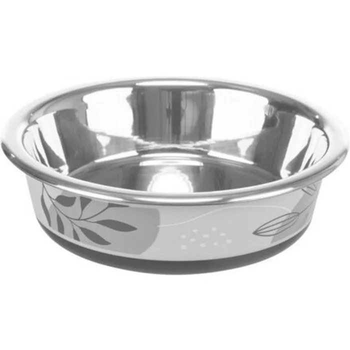 Termék főképe Nerezová miska pro kočky, plastový vnější povrch: 0,2 l/o 12 cm, nerez/plast/guma, modrá/š
