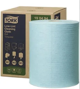 Nem szőtt törlőkendő Tork 190494 Purotop Low-Lint tekercs türkiz W1/W2/W3 [1 db]