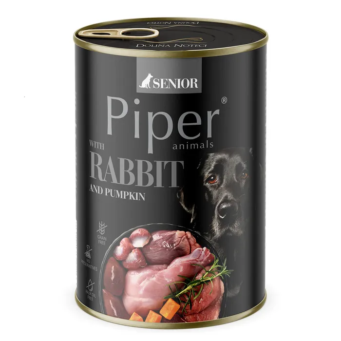 Termék főképe NEW PIPER SENIOR s králíkem a dýní, konzerva pro psy 400 g