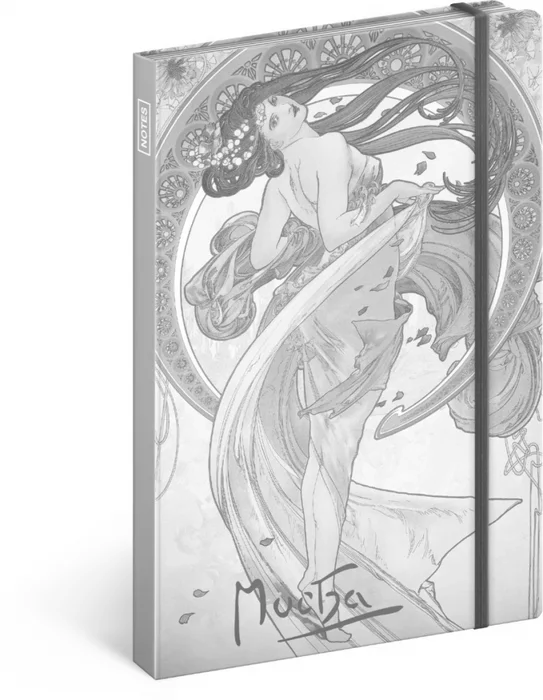 Termék főképe Notes Alfons Mucha – Tanec, linkovaný, 13 × 21 cm