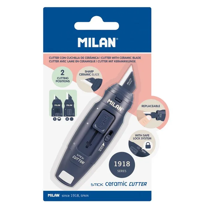 Termék főképe Nůž ořezávací MILAN Stick keramická čepel, modrý