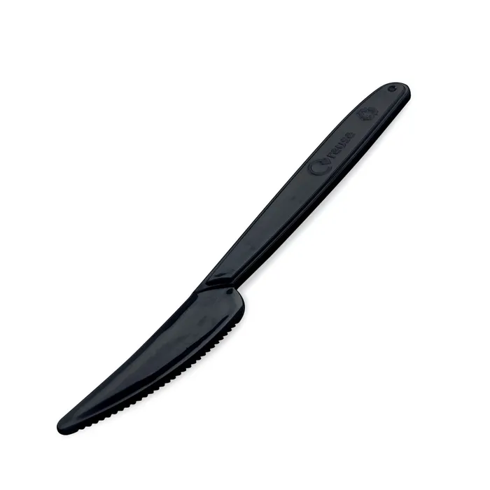 Termék főképe Nůž (PP) opakovaně použitelný černý 18,5cm [50 ks]
