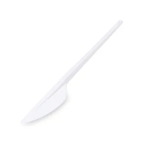 Kés (PP) újrahasználható fehér 18,5cm [50 db]