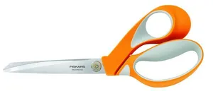 Szabó olló, 23 cm, FISKARS "RazorEdge Softgrip", narancs