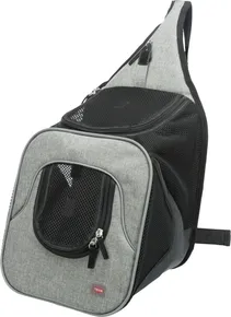 Nylon hátizsák SAVINA kenguru 30x26x33cm fekete-szürke (max. 10kg)