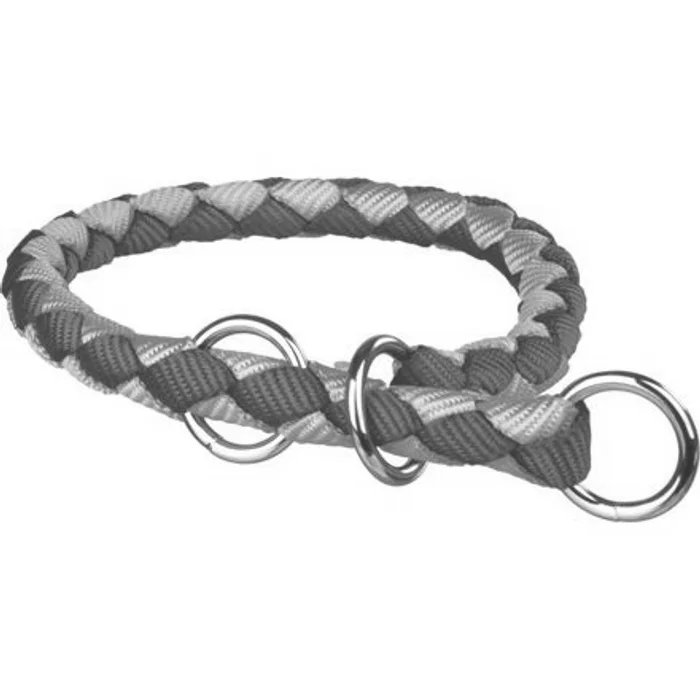 Termék főképe Nylonový obojek kulatý CAVO - fialovo/stříbrná DOPRODEJ S:25-31cm/12mm