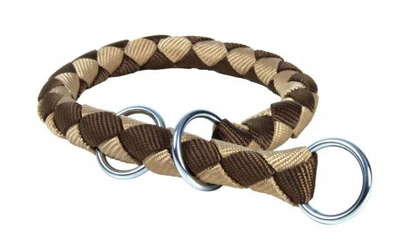 Termék főképe Nylonový obojek kulatý CAVO - hnědo/béžová DOPRODEJ S:25-31cm/12mm
