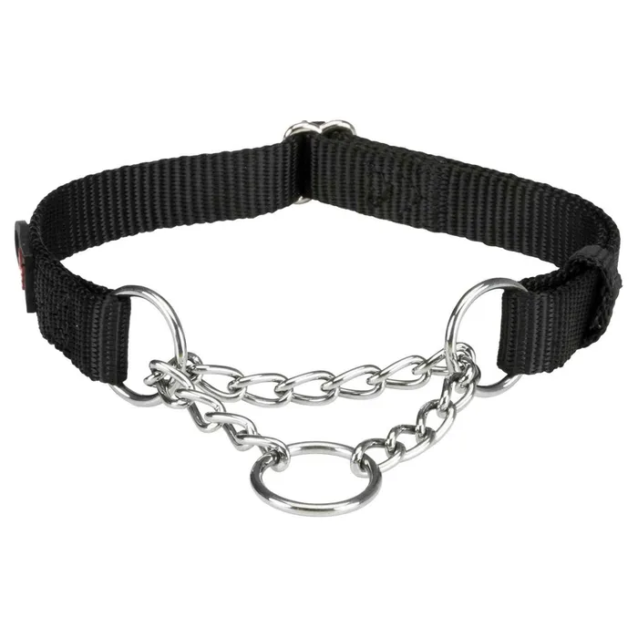 Termék főképe Nylonový polostahovací obojek PREMIUM - černá S-M:30-40cm/15mm