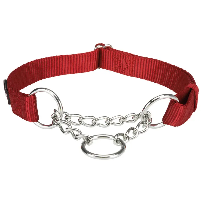 Termék főképe Nylonový polostahovací obojek PREMIUM - červená M-L:35-50cm/20mm