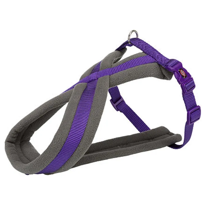Termék főképe Nylonový postroj PREMIUM podšitý - fialový L-XL:hruď:70-110cm/25mm