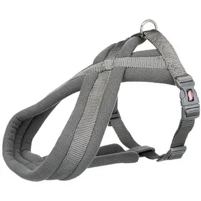 Nylon heveder PREMIUM bélelt - grafit L-XL: mell: 70-110cm/25mm