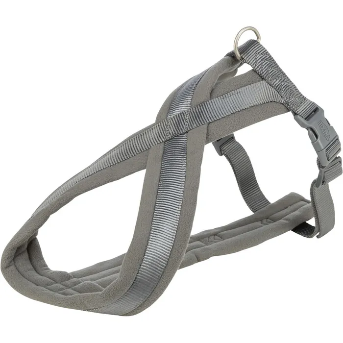 Termék főképe Nylonový postroj PREMIUM podšitý - grafit L:hruď:60-100cm/25mm