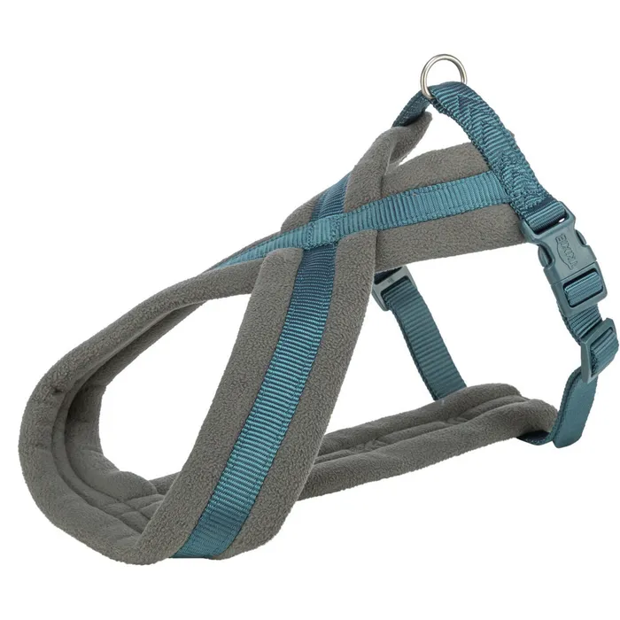 Termék főképe Nylonový postroj PREMIUM podšitý, petrolejová/grafit M:hruď:45-80cm/25mm