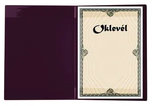 A bizonyítványok borítója plüss, A4, VICTORIA, bordó