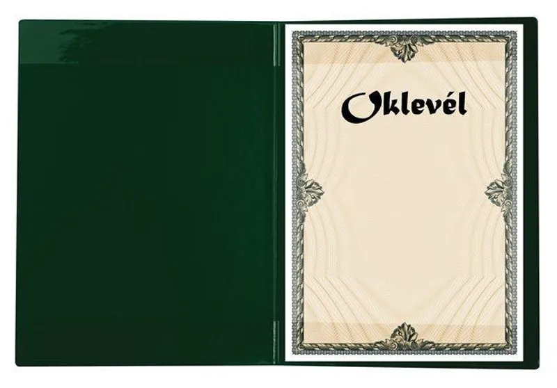 Termék főképe Obal na certifikáty plyšový, A4, VICTORIA, zelený