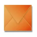 Clairefontaine boríték, 165 x 165 mm, sötét. narancs, 20 db