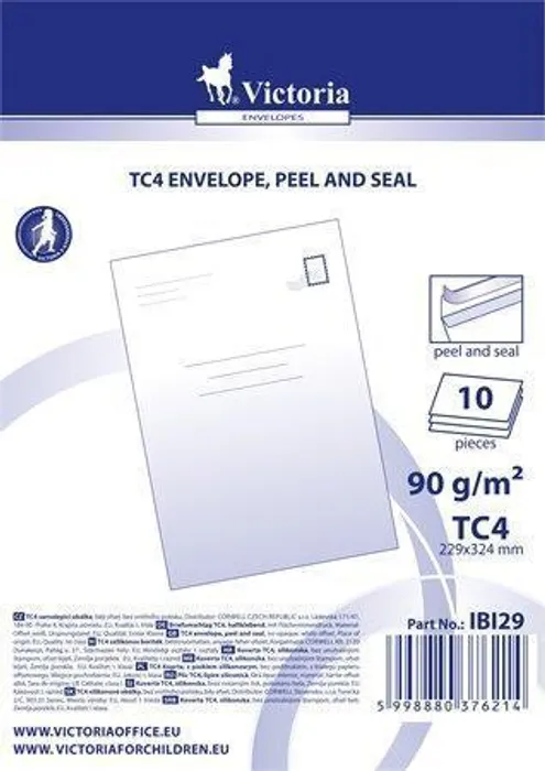 Termék főképe Obálka, TC4, samolepicí s odtrhovacím pruhem, VICTORIA