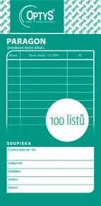 Obchodní paragon, 100 listů 1070