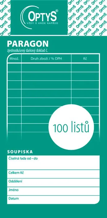 Termék főképe Obchodní paragon, 100 listů 1070