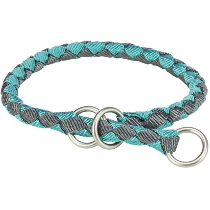 Termék főképe Obojek CAVO kulatý polostahovací, aqua/grafit M: 39-45cm/ o12mm