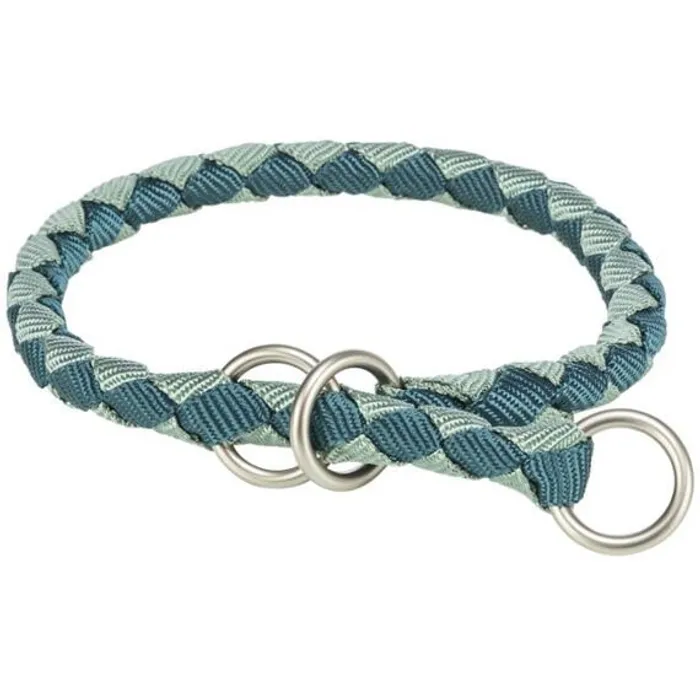 Termék főképe Obojek CAVO kulatý polostahovací, petrolejová/šalvějová M: 39-45cm/ o12mm