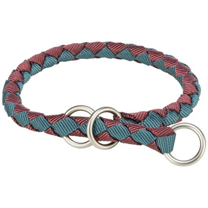 Termék főképe Obojek CAVO kulatý polostahovací, sangria/petrolejová XS-S: 25-31cm/ o12mm