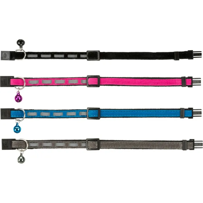 Termék főképe Obojek pro kočku reflexní, sametový 22-36 cm