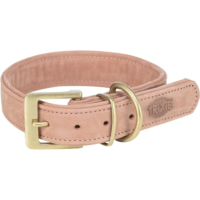 Termék főképe Obojek PURE kožený, růžováM: 36-43 cm/ 30 mm