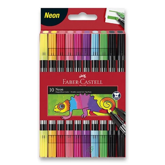 Termék főképe Oboustranné dětské fixy Faber-Castell Neon 10 barev