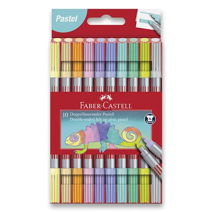 Termék főképe Oboustranné dětské fixy Faber-Castell Pastel 10 barev