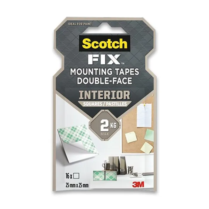 Termék főképe Oboustranně lepicí montážní čtverečky 3M Scotch čtverečky 25 x 25 mm, 16 ks