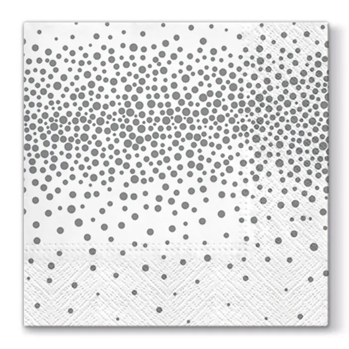 Termék főképe Obrousky PAW L 33x33cm 3 vrst. Confetti - Silver [20 ks]