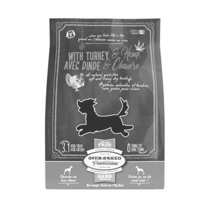 Termék főképe OBT All Natural Grain Free soft & chewy TURKEY & HEMP 170 g, bezlepkový pamlsek krůta s ko