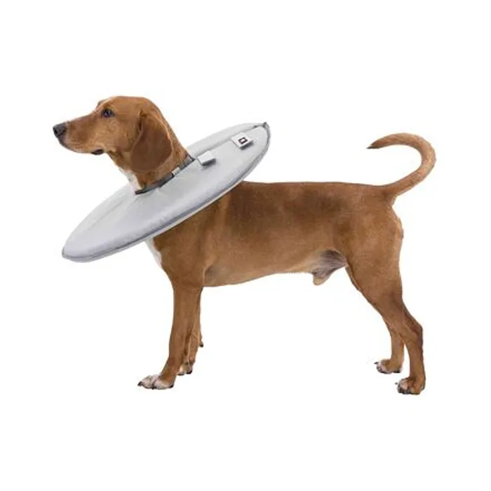 Termék főképe Ochranný měkký límec "disk", L: 46-49 cm/24 cm, polyester/pěna, šedá