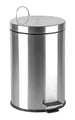 Szemeteskuka, pedál, fém, 12 l, króm