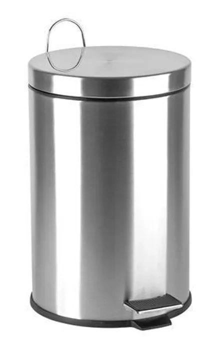 Termék főképe Odpadkový koš, pedálový, kovový, 12 l, chromovaný