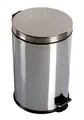 Szemeteskuka, pedál, fém, 12 l, króm
