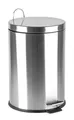 Szemeteskosár, pedálos, fém, 20 l, krómozott