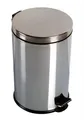 Szemeteskuka, pedál, fém, 5 l, króm