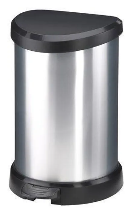 Termék főképe Odpadkový koš, pedálový, plastový, 20 l, CURVER, černo/stříbrný