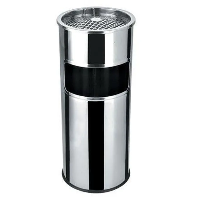 Termék főképe Odpadkový koš s popelníkem, kovový, inox