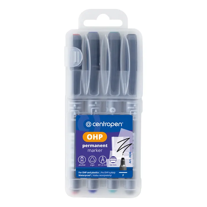 Termék főképe OHP permanentní popisovač 0,6 mm Centropen 2636 F sada 4 barev