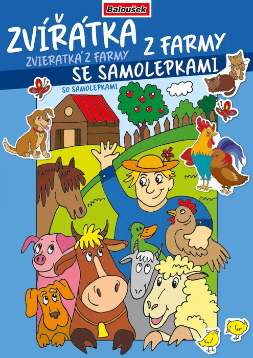 Termék főképe Omalovánka - A4 - se samolepkami - Zvířátka z farmy