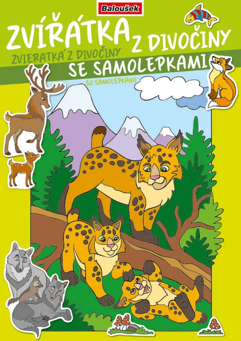 Termék főképe Omalovánka - A4 - se samolepkami - Zvířátka z lesa