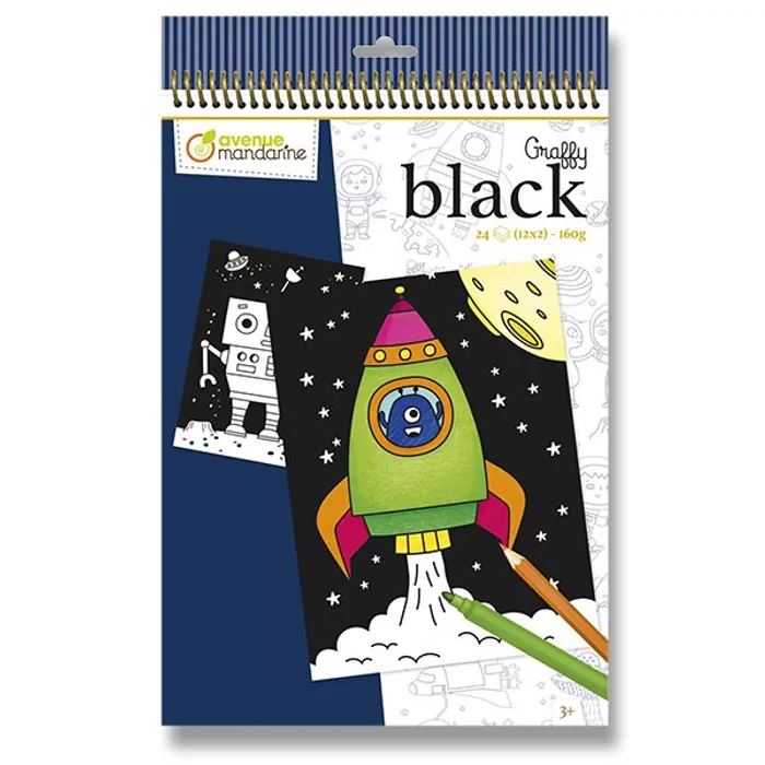 Termék főképe Omalovánky Avenue Mandarine Graffy Black Vesmír