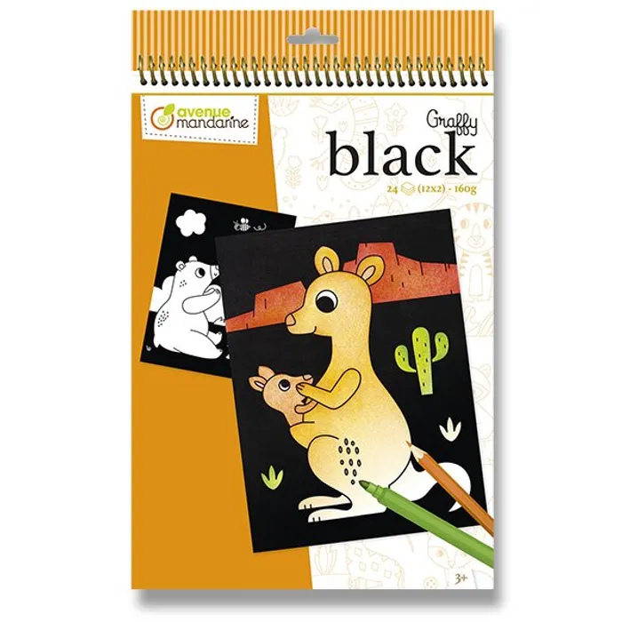 Termék főképe Omalovánky Avenue Mandarine Graffy Black Zvířátka