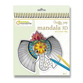 Színező oldalak Avenue Mandarine Graffy Pop Mandala 3D A szavanna állatai