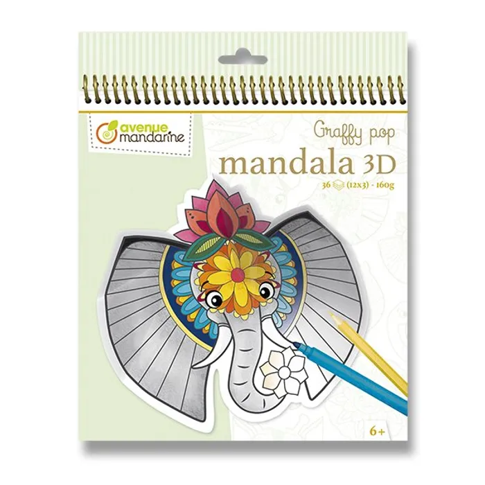Termék főképe Omalovánky Avenue Mandarine Graffy Pop Mandala 3D Zvířátka savany